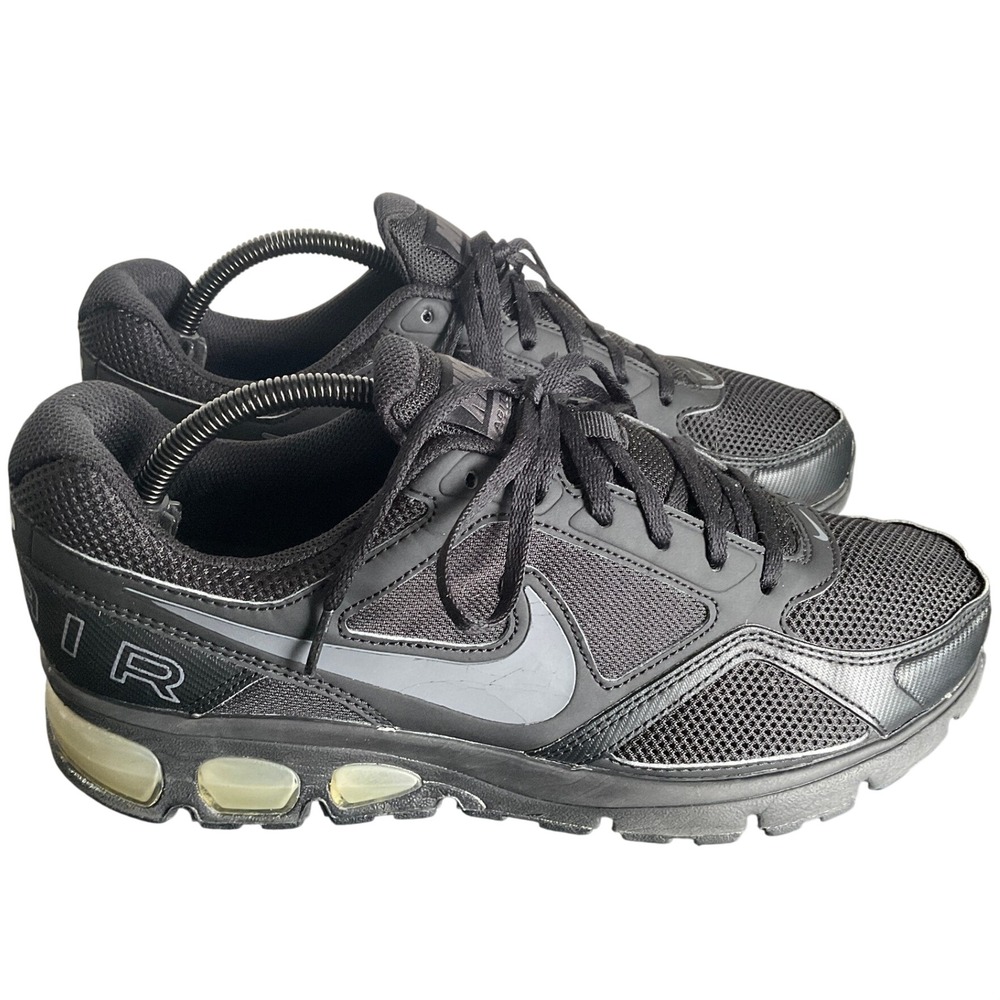Nike Air Max Agitate 5 Mens Black Metallic Silver Running Shoes 613831-020 9.5